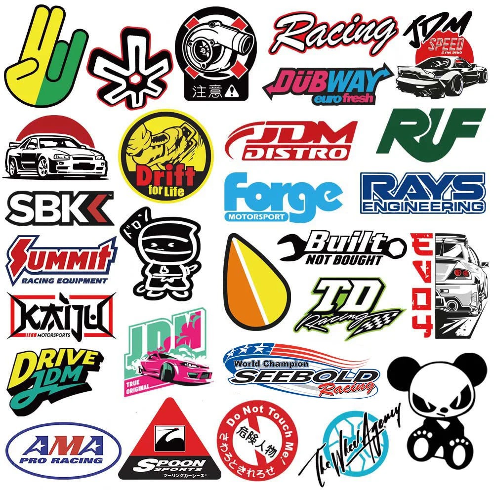 JDM Racing Brand Stickers Pack