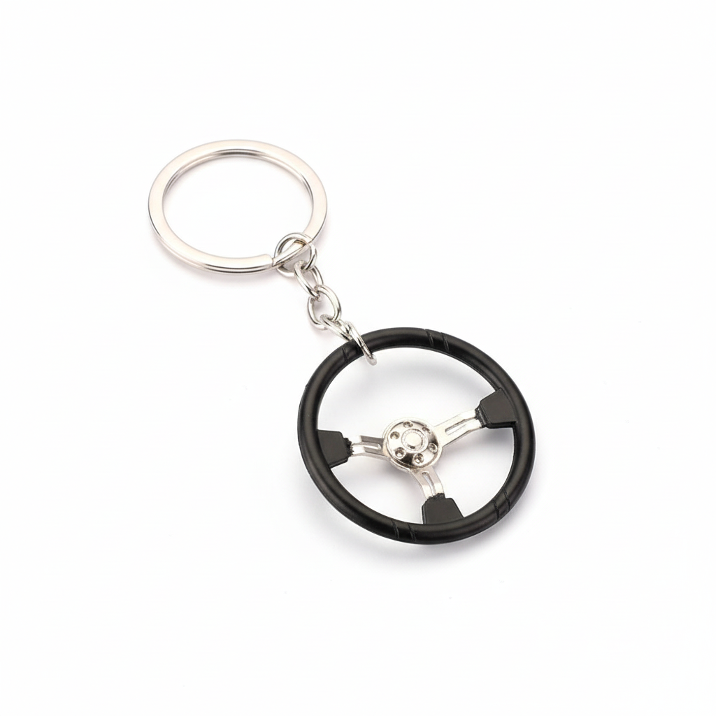 Black Silver Steering Wheel