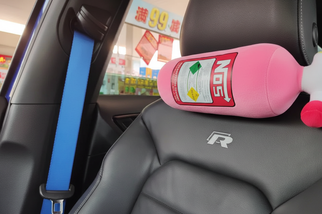 Pink NOS in car